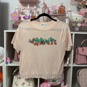 Strawberry print top